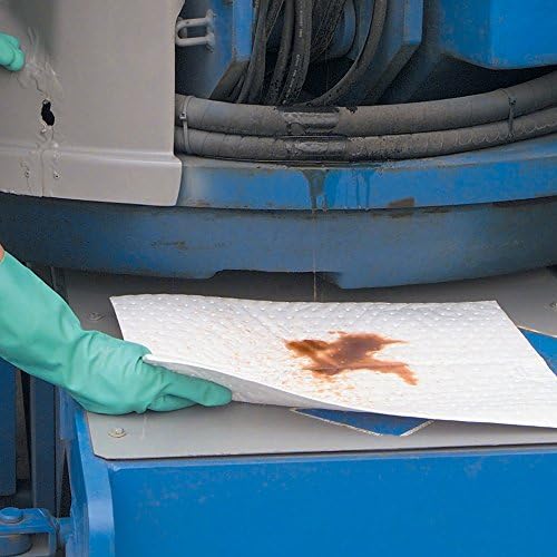 PIG Oil Mat - Oil-Only Absorbent Mat Pad - 100 Pads per Bag - 15" x 20" Pad - Absorbs up to 28 ounces per Pad - MAT403