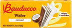 Bauducco Coconut Wafers - Crispy Wafer Cookies With 3 Delicious, Indulgent Decadent Layers of Coconut Flavored Cream - Delicious Sweet Snack or Desert - 5.0oz (Pack of 1)