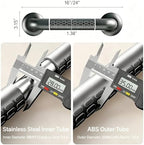 Shower Grab Bar 16" / 24" Stainless Steel Anti-Slip Glow-in-the-Dark Handrail, Heavy Duty Safety Support for Bathroom, Toilet & Seniors, Matte Gun Gray (24")