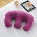 Beauty Salon Breast Pillow Feminine Bolster Breast Pillow for Massage Table, Massage Face Cradle Rest Pillow for SPA Salon,Removable Cover (Sand Pink)