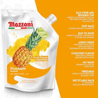 Mazzoni - Pineapple Juice Puree, 100% Pure Pineapple Juice Mix, Just Fruit, No Sugar Added, Mixer for Cocktails, Drinks, Smoothies, Make Healthy Pina Coladas, Convenient Pouch, Made in Italy, 2.2 lbs (35.2 oz)