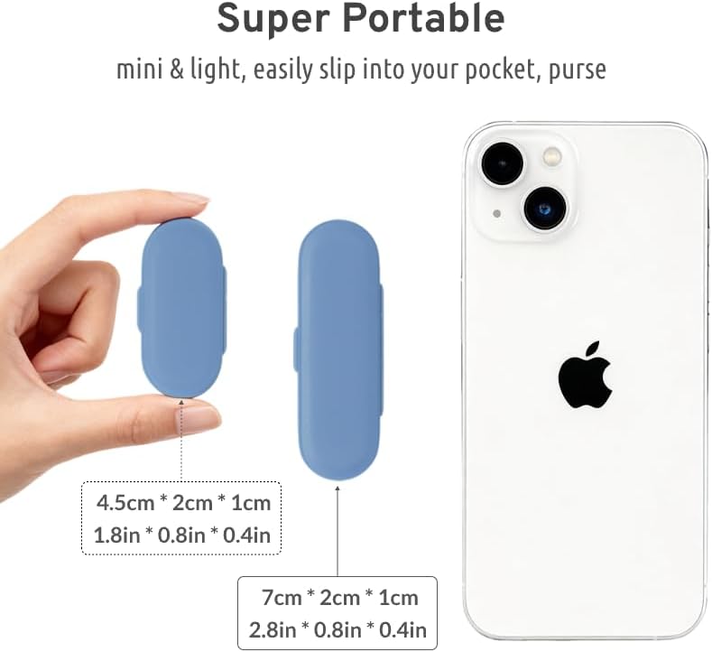 4pc Mini Pill Case for Purse, Tiny Pill Box for Pocket, Very Small Pill Dispenser, Extra Slim Pill Holder, Super Thin Magnetic Pill Pod (1 Compartment)