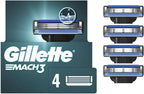 Gillette Mach3 Razor Refills for Men, 4 Razor Blade Refills