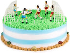 Green Football/Soccer Toppers for Cake and Cupcakes Cake Decorating Ornaments Set of 9 Attractive Processed Cupcake Toppers Frosting, Icing and Decorations