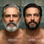 Black Beard Dye Shampoo for Men 5 Minute Gray Coverage with Argan & Coconut Oil, No-Mess Formula, Lasts 5 Weeks, 200ML (Beard & Mustache)