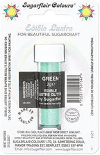 Sugarflair GREEN Sugarcraft Edible Lustre Glitter Sparkly Shimmer Decorating