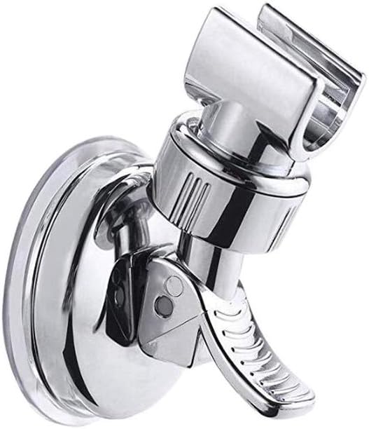 Medsuo Adjustable Shower Head Holder Removable Suction Cup Shower Head Bracket No Drill Shower Head Bracket with Chrome Polished for Bathroom