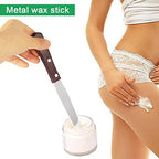 Spatula Wax, Asixx Waxing Spatula Metal Wax Mixing Knife Applicator Wood Handle Hair Removal Tool for Applying or Mixing Cartridge Wax, Hot Wax, Cold Wax, Beeswax, Etc