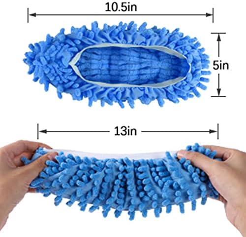 Tamicy Mop Slippers Shoes 5 Pairs (10 Pieces) - Microfiber Cleaning House Mop Slippers Floor Cleaning Tools Shoe Cover Soft Washable Reusable Microfiber Foot Socks Floor Cleaning Tools Shoe Cover
