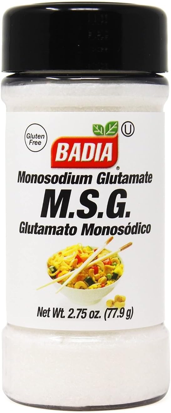 Badia MSG Seasoning, 2.75 oz - Monosodium Glutamate, Flavor Enhancer for Beef, Poultry, Stir-Fries, Vegetables