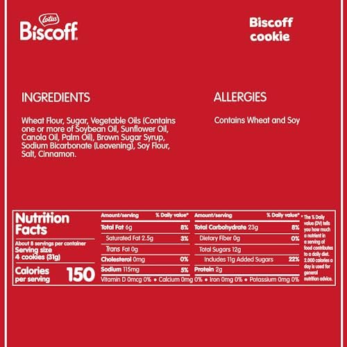 Lotus Biscoff - European Biscuit Cookies - non GMO Project Verified + Vegan - 8.8 Ounce