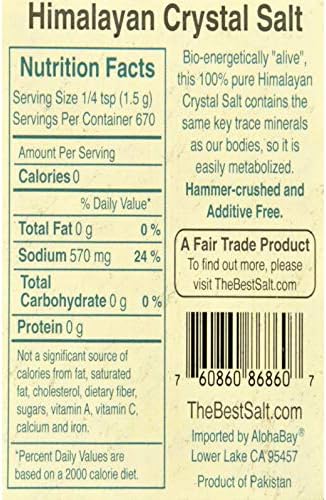 Aloha Bay, Himalayan Table and Cooking Salt, Fine Crystals, 6 oz (170 g)