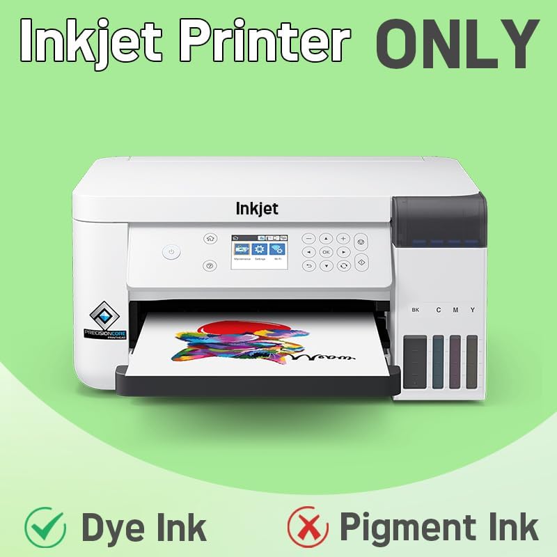 Uinkit Glossy Sticker Paper for Inkjet Printer, 4 x 6 Inches 50 sheets 135Gsm 6.5Mil Printable Self Adhesive Photo Paper Priner Sticker Papers for Inkjet Printer Dries Quickly Vivid Color (50, 4X6)