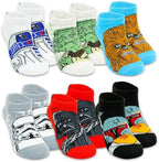 Star Wars No Show Socks For Kids - Bundle with 6 Pairs of No Show Socks Size 10-4 Plus Stickers for Boys, Girls Ages 6-8 | Star Wars Apparel Set