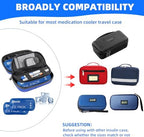 2 PCS Ice Packs for Insulin Cooler Travel Case, Reusable TSA Approved Ice Packs, Travel Ice Packs for Medications, Keep Medication Cool 8-10h in Diabetic Travel Case(Ice Pack Only, No Ice Case)