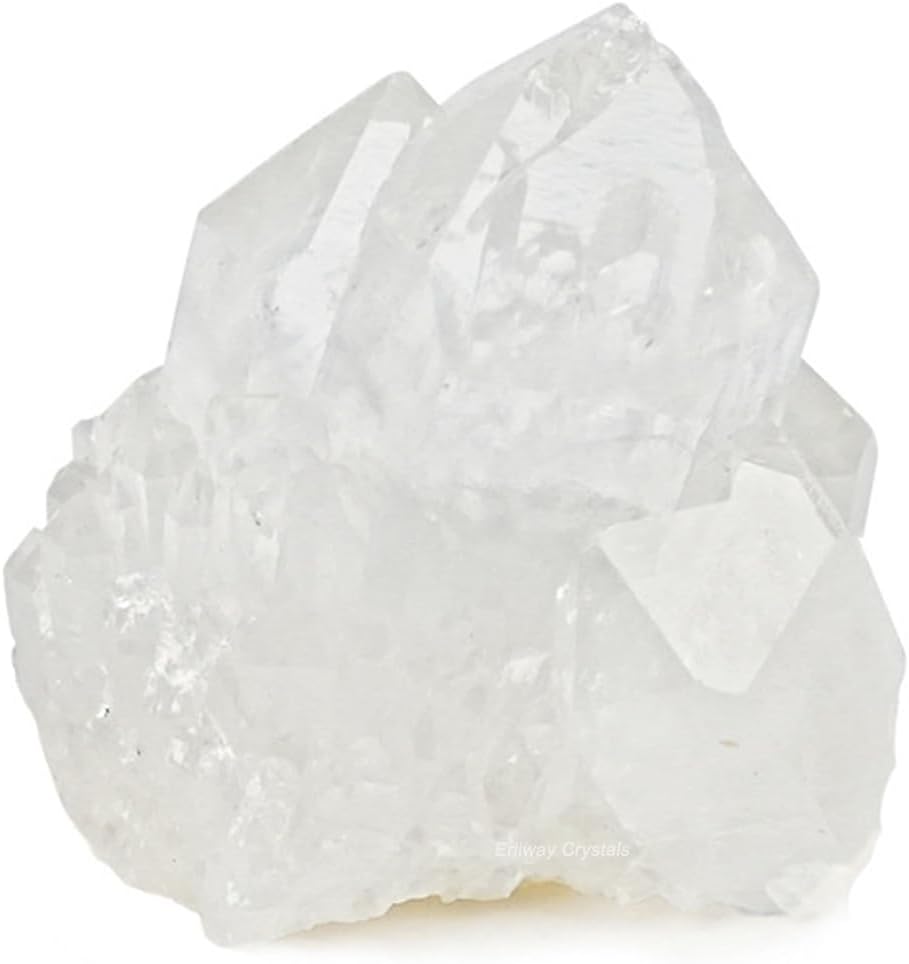 Erliway 1 Pcs Natural Clear Quartz Crystal Cluster, Clear Pineapple Quartz Cluster Healing Crystal, Raw April Birthstone Crystals for Birthday Gift Reiki Healing and Home Decoration (0.11-0.15 lb)