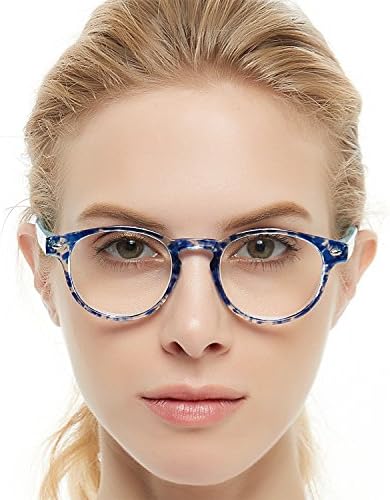 OCCI CHIARI Lightweight Designer Acetate frame Stylish Reading Glasses For Women (Purplish Blue,+1.75)