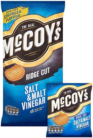 McCoys Salt & Malt Vinegar Crisps 6 X 32G