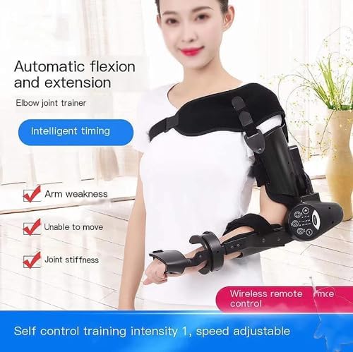 Electric Elbow Rehabilitation Device, Hinged Elbow Support Arm Exerciser for Stroke Hemiplegia Patients (Left Arm)