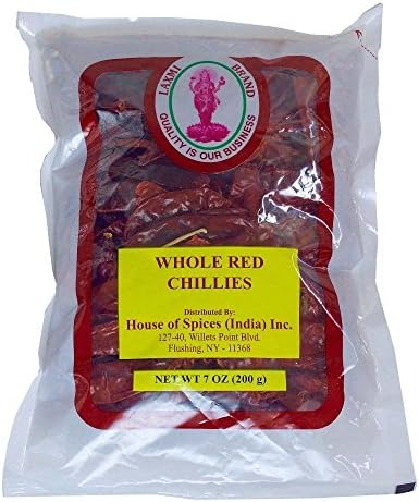 Laxmi Whole Red Chillies for Traditional Indian Cooking - 14oz