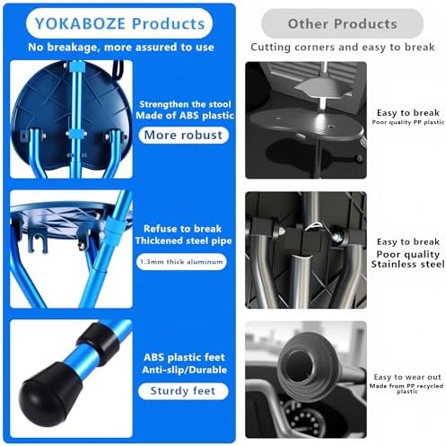 Anti-Slip Walking Cane with Seat Folding Lightweight,Walking Stick Height Adjustment,Portable and Sturdy Cane Chair for Travel Outdoor Use, Queuing, Elderly Women and Men