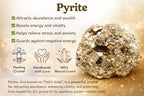 Natural Raw Pyrite Crystal Cluster – Stone of Prosperity & Confidence – Healing Crystal for Meditation, Yoga, Reiki, Chakra Balancing & Home Office Decor – Energy Manifestation Mineral
