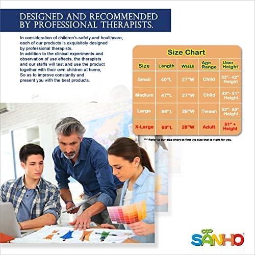 SANHO Dynamic Movement Sensory body Sock,X-Large,Good for Height:62"-73",For Autistic & Sensory Processing Disorders, Green.