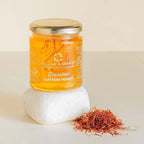 Organic Kashmir Signature Saffron Honey Organic Saffron Thread Honey Kesar Honey 250 Gram