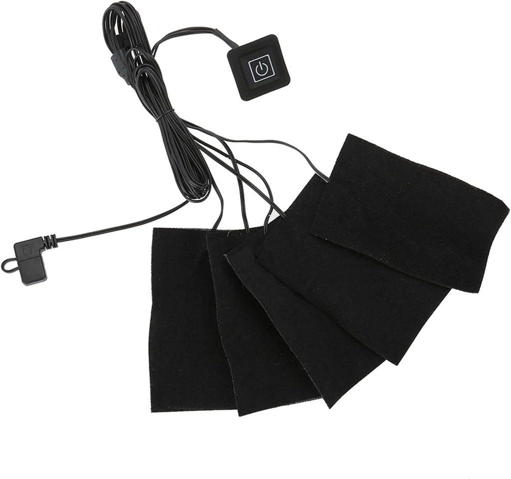 USB Heating Pad, 5V Electric Clothes Heating Pads Carbon fi BER Adjustable Temperature Electric Heated Pad Heating Mat Portable Cloth Heaters for Outdoor Winter Clothes Seat