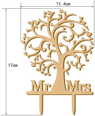 Mr and Mrs Cake Toppers Bride and Groom Rustic Wood Tree Wedding Aniversary Party Engagement Decoration