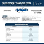 French Sea Salt Fine From the Celtic Sea 1/2lb- 100% Unrefined Sea Salt Packed with 82 Minerals Helping You Stay Hydrated, Improve Electrolyte Balance, and Optimal Muscle Function - Doctor Recommended