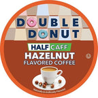 Double Donut Coffee Half Caff Hazelnut Flavored Coffee Pods, Medium Roast Coffee Compatible with Keurig K Cups Brewers 72 ct