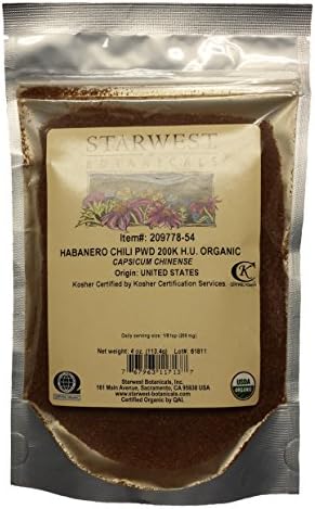 Starwest Botanicals Organic Habanero Chili Powder 200K H.U.