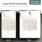 Baby & Kids Pee Pads, Washable Waterproof Reusable Bed Pad for Potty Training, Bedwetting & Diaper Changing, 31"×39" Mattress Protector for Crib & Toddler Bed, Dinosaur