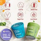 Hethstia Konjac Noodles Soup Cup Variety Flavor (Pho, Miso, Laksa), 6 Packs, Vegan, Gluten-Free, Sugar-Free, Keto, Low-Calorie, Low Carb Instant Shirataki Noodle, Healthy Pre-cooked Asian Meal