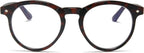 2SeeLife Large Round TR-90 Reading Glasses for Men & Women – Medium-Large Fit, Durable, Spring Hinges, Blue Light Readers, Brown Tortoise, +3.00