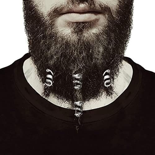 4 PCS Viking Dragon and Snake Alloy Beard Beads Hair Dreadlocks Beads for men Beard Bead Coils
