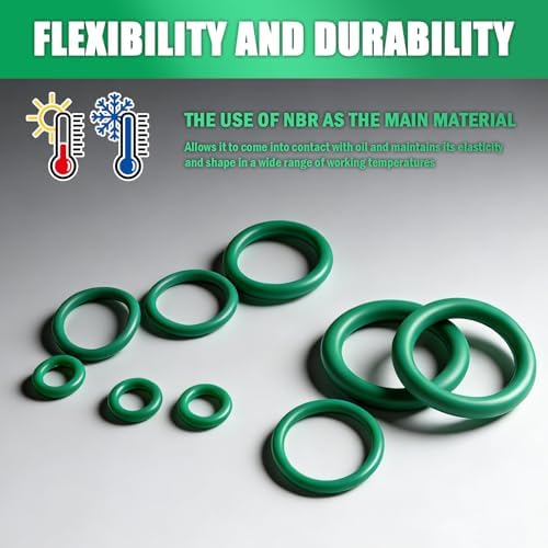 270PCS 18 Sizes AC O Ring Kit,Oil Resistant Car Rubber O Ring Assortment Kit for Sealing Car AC Compressor,Professional ACS Gasket Kits Cars Accessories with Box