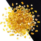 WAYBER Natural Yellow Agate Pebbles, 1 Lb/460g Decorative Rocks Non-Toxic Crystal Stone Irregular Quartz Gemstone Crushed Pieces Tumbled Stone Chips for Jewelry Making/Home Decoration