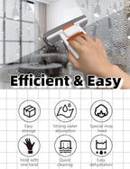 Mini Foldable Desktop Mop, Mini Mop for Small Spaces, Hand for Bathroom, Kitchen, Countertops & Tile – Wet/Dry Use with Deep Grooves & Replaceable Head (White)