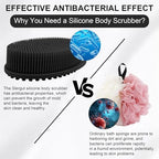 Soft Silicone Body Scrubber, 2 PCS Exfoliating Silicone Loofah, Body Scrubber Shower Brush Exfoliating and Massage 2 in 1, Bath Shower Brush for Cleaning Sensitive Skin Kids Women Men, Lather Well