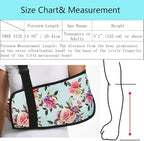 Print Arm Sling for Broken Arm, Torn Rotator Cuff, Shoulder, Elbow, Wrist Injury Support Brace for Women (Blue Rose, One Size)