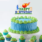 Cricket Cake Topper Cricket Birthday Party Decoration Cricket Theme Happy Birthday Cake Pick Double Sided Printing Sport Theme Cake Decoration for Kids Adults Birthday Party Supplies