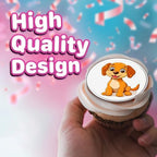 30 x Edible Cupcake Toppers – Amazing Dog Themed Collection of Edible Cake Decorations | Uncut Edible on Wafer Sheet
