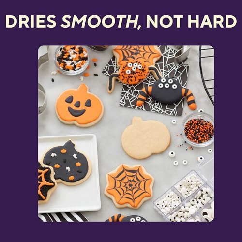 Wilton Cookie Icing, Ready-to-Use Fast-Drying Squeeze Bottle Icing for Decorating Sugar Cookies & Gingerbread, 9 oz, Black