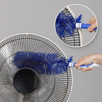 Fan Cleaner Brush, 2025 New Bendable Dusting Brush for Electric and Blind, Reusable Microfiber Dust Collector, Non-disassembly Cleaning (Blue)