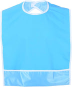 FILFEEL Mealtime Bibs Clothing Protector, Adult Bib Elder Disability Aid (Sky Blue)