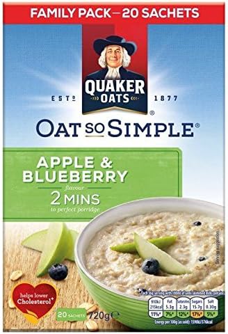 Quaker Oat So Simple Family Pack Apple & Blueberry - 20 x 36g (1.59lbs)