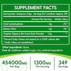 Slippery Elm, Natural Herbs Slippery Elm Powder for Soothing Throat* & Digestive, Diarrhea, PH Balance, Gut Health - with Superior Inner Bark Source, 100% Pure & Vegan, Non-GMO, 1lb (349 Servings)