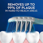 Oral-B Pro Health CrossAction Plaque Removal toothbrushes, 2 Count Toothbrush Medium, Deep Reach in Tight Spaces, Tongue Scraper Tooth Brush, Plaque Fighter, Gentle on Teeth, Gum stimulators